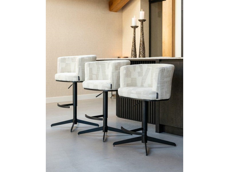 RICHMOND krzesło barowe CHEYENNE GRAFFIC obrotowe - Richmond Interiors